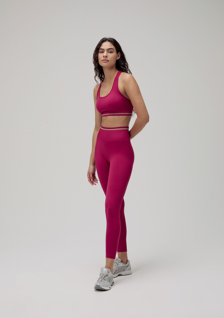 Top Rosa Hering Esportivo Nadador Sem Costura