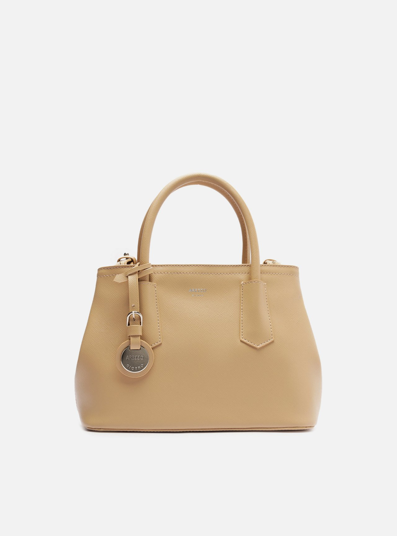 Bolsa Tote Bege Giorno Média Bag Charm | ZZ MALL