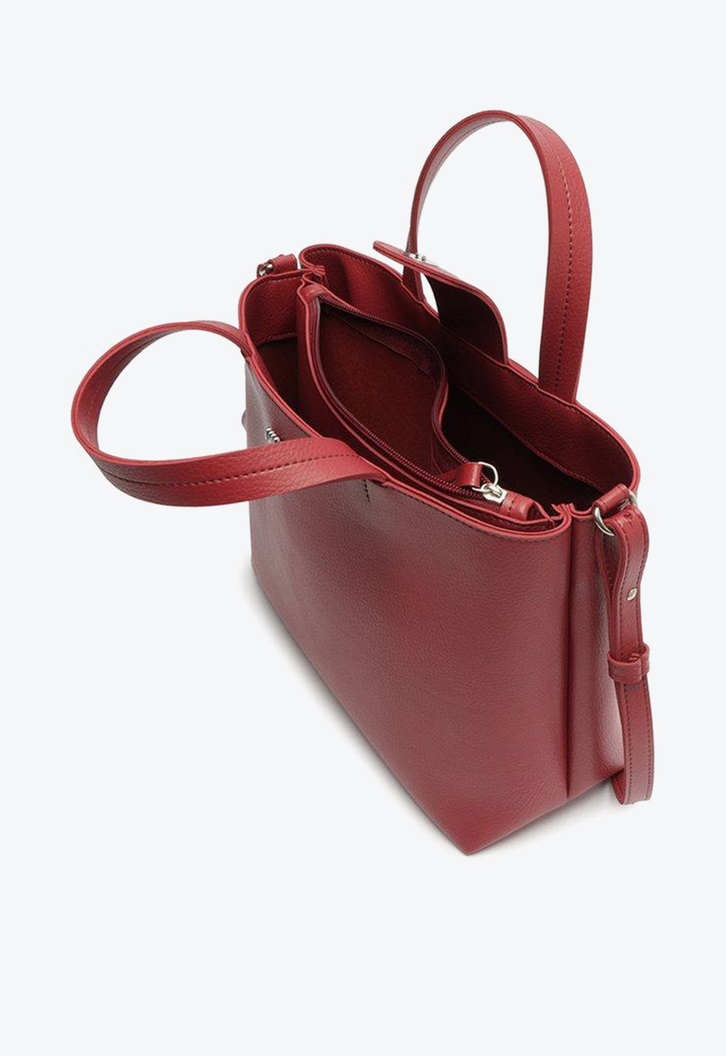 Bolsa Tote Pouch Roxa Anacapri Divisórias Média
