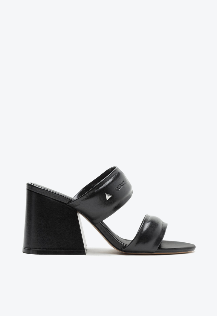 Sandália Mule Couro Preta