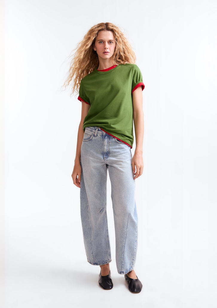 Camiseta Verde Hering Brasil Feminina Manga Curta