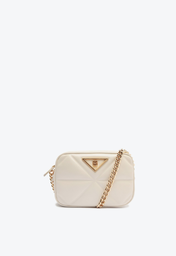 Bolsa Tiracolo Branco Schutz Pequena Poppy Couro Matelassê