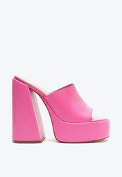 Sandália Meia Pata Rosa Arezzo Couro Karen