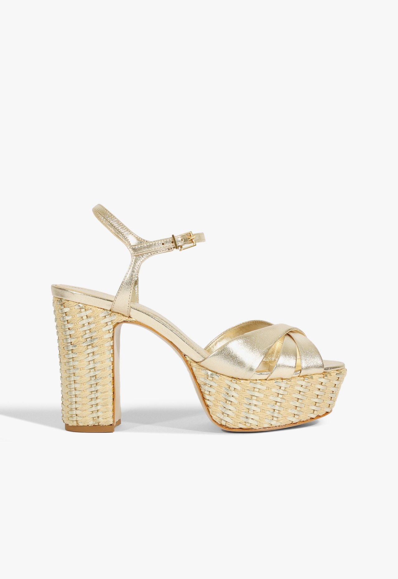 Sandália Schutz Keefa Couro Platina | ZZ MALL