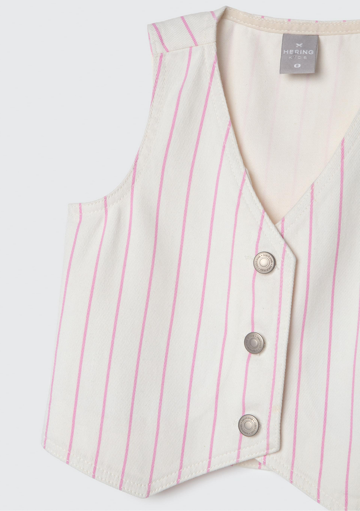 Colete Off-White Hering Infantil Em Sarja