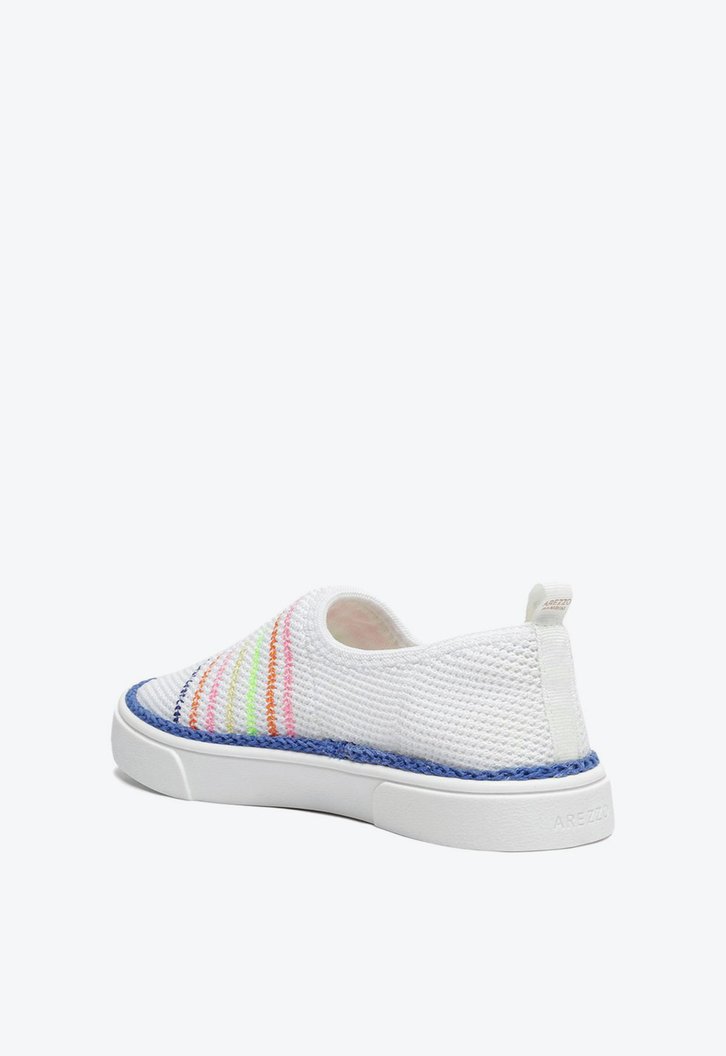 Tênis Slip On Branco Arezzo Listras Bambini