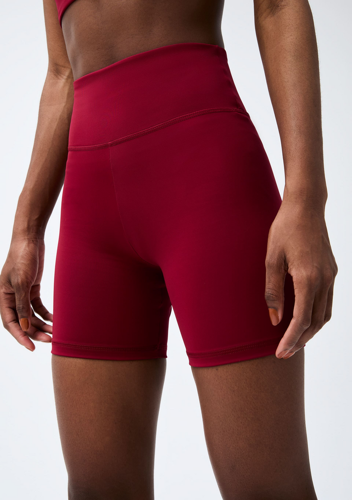 Bermuda Vermelha Hering Escura Esportiva Com Fio Lycra