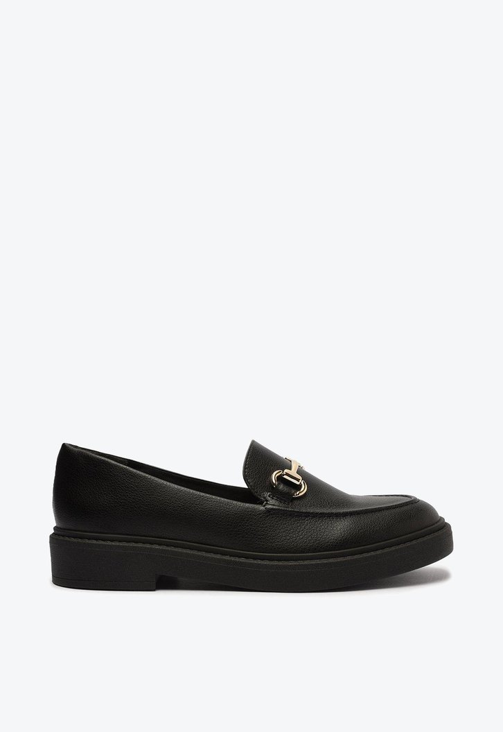 Mocassim Flatform Preto Anacapri Bridão