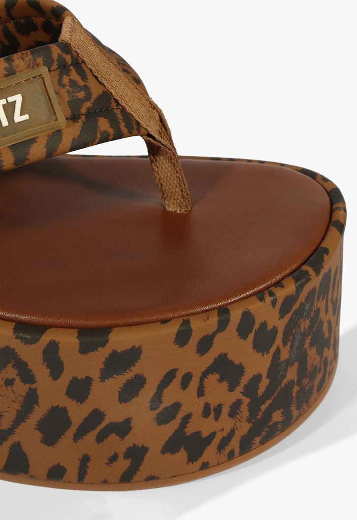 Chinelo Zoe Plataforma Estampa Animal