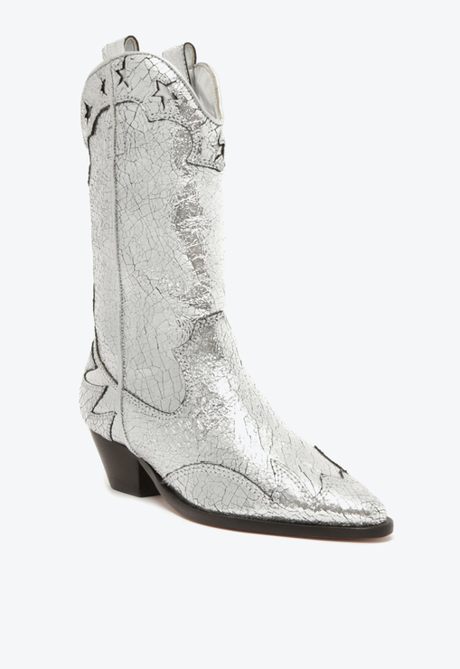 Bota Western S-Cicera Couro Prata