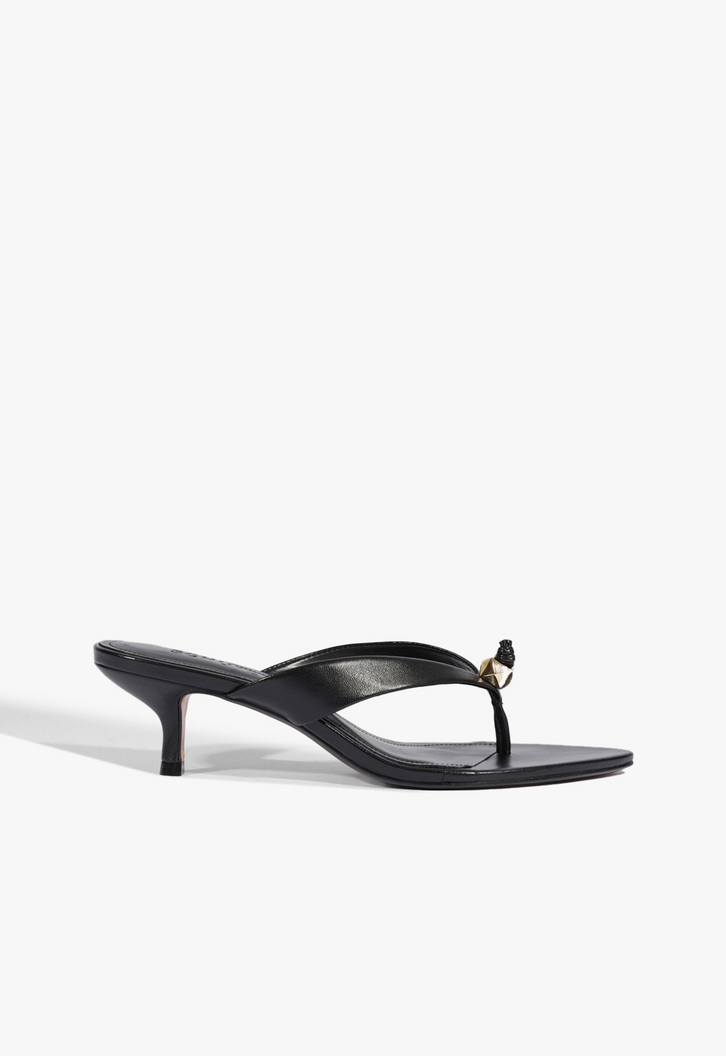 Sandália Mule Couro Marrom