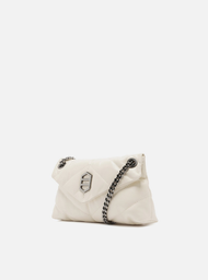 Bolsa Tiracolo Branca Arezzo Couro Matelassê Média