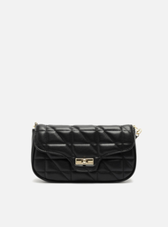 Bolsa Tiracolo Preta Média Matelassê
