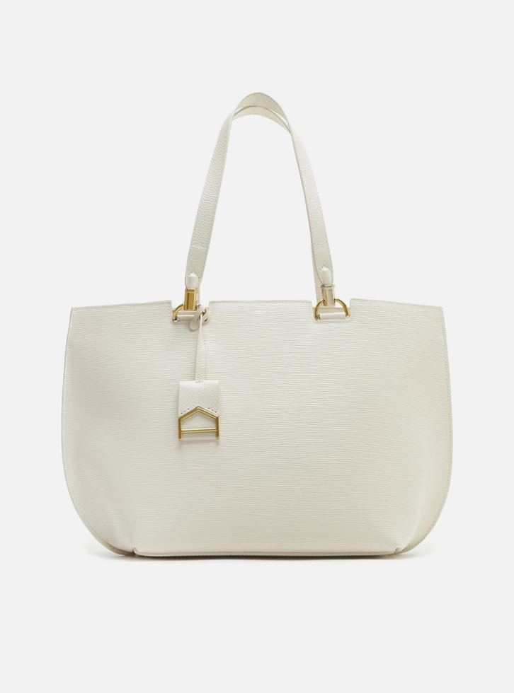 Bolsa Shopping Off-white Arezzo Couro Abraccio Grande