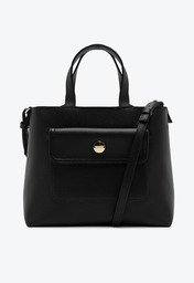 Bolsa Tote Preta Anacapri Grande Com Bolso Work