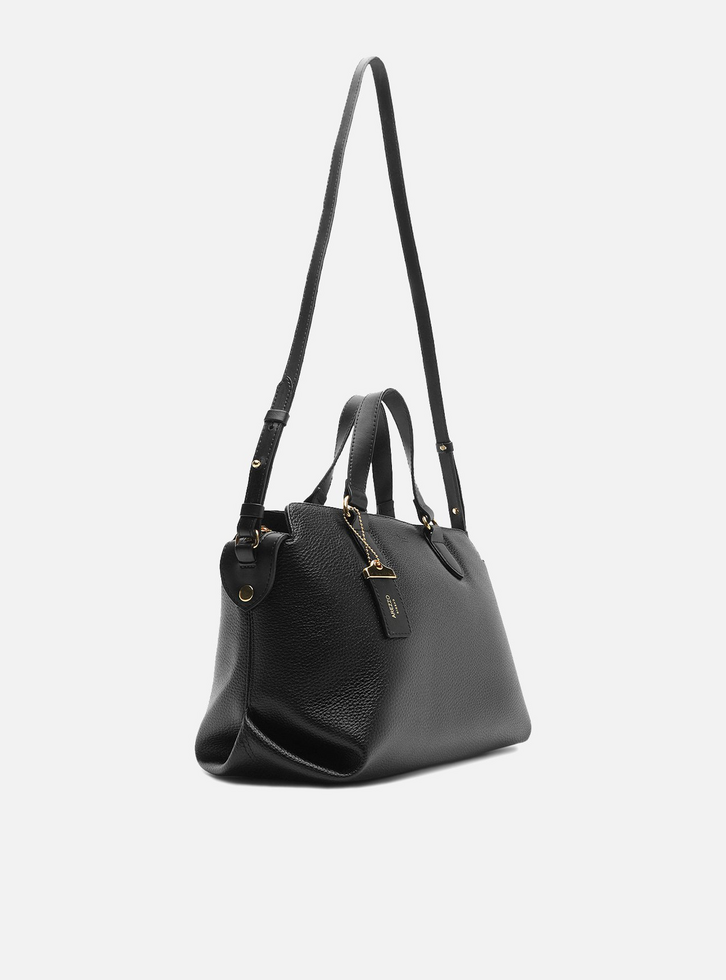 Bolsa Tote Preta Média Tag Básica | ZZ MALL