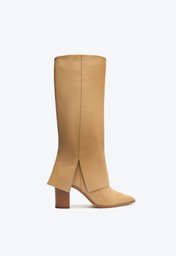 Bota Bege Schutz Couro