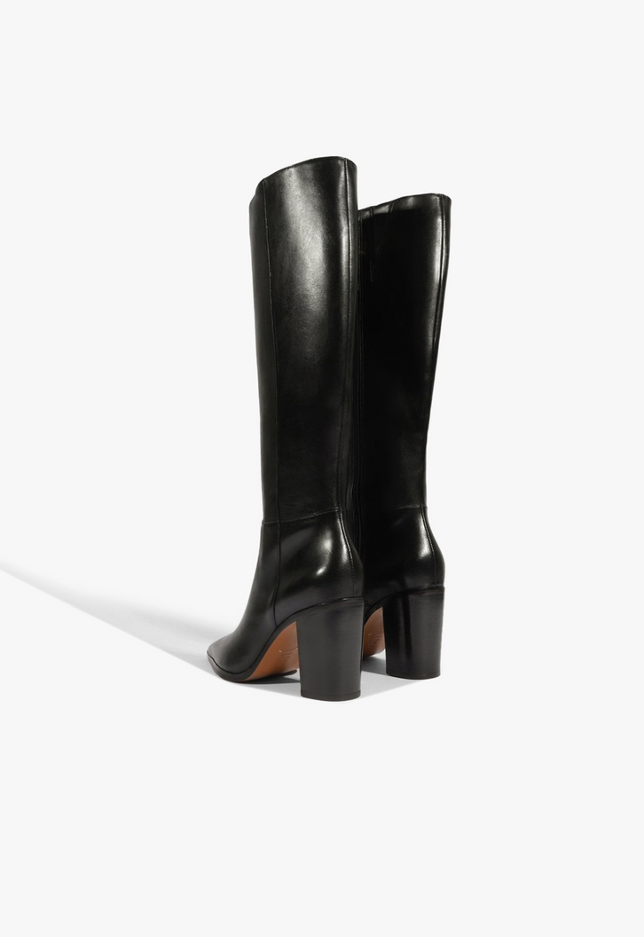 Bota Mikki Up Bloco Couro Preta