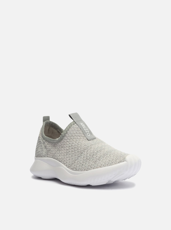 Tênis Slip On Infantil Prata Tecido