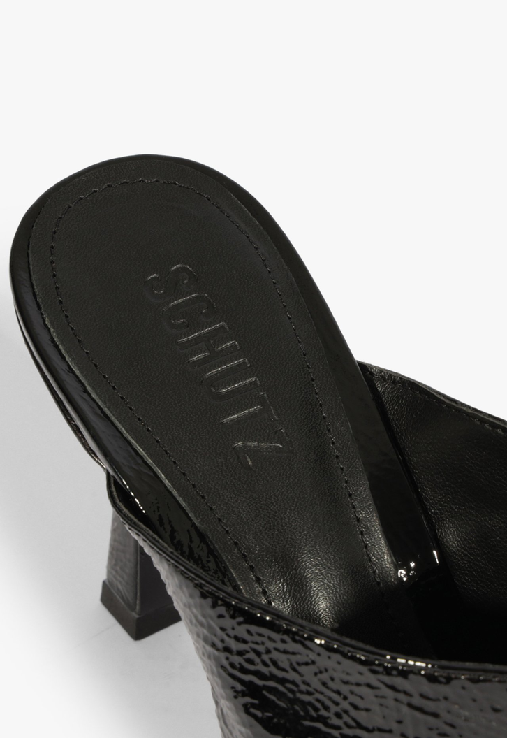 Mule Brielle Couro Preta