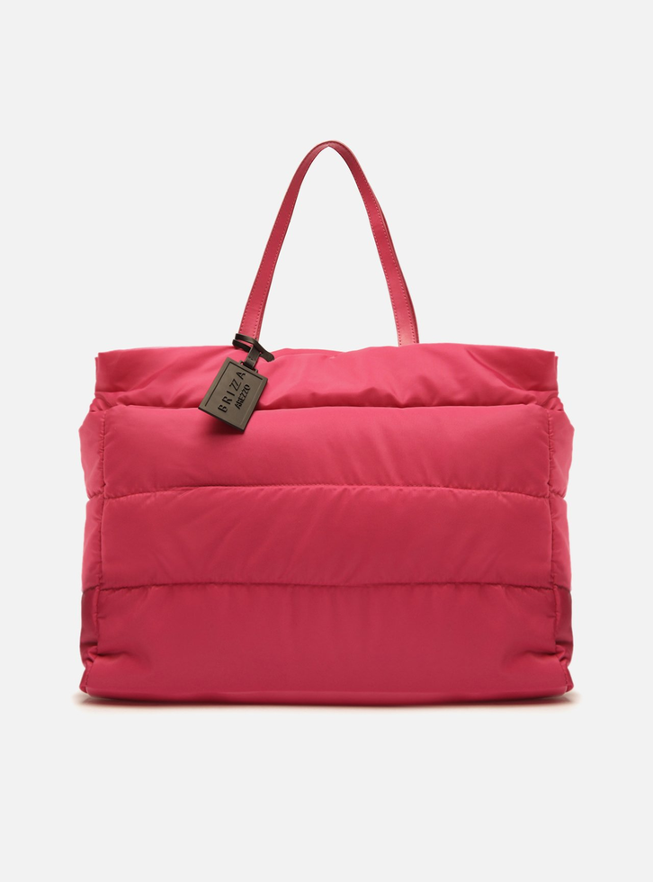 Bolsa Shopping Rosa Nylon Grande Brizza