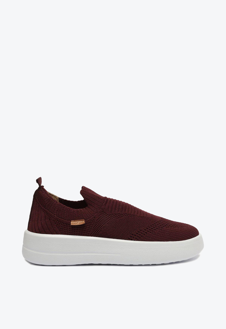 Slip On Flatform Roxo Anacapri Knit