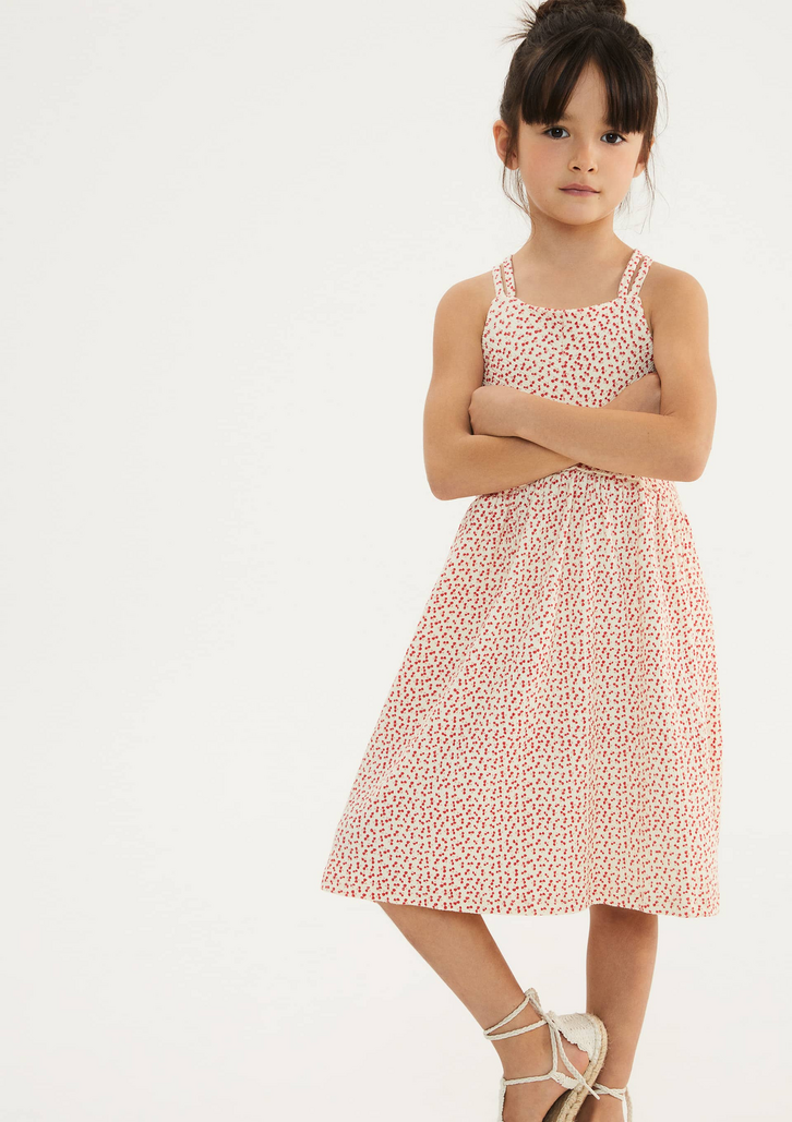 Vestido Hering Infantil Nude Curto Estampado
