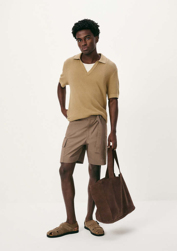 Bermuda Marrom Hering Masculina Cargo Em Algodão