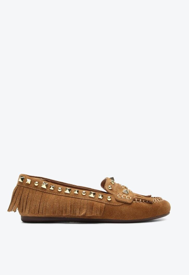 Mocassim Mansel Caramelo Franjas
