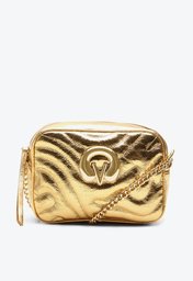 Bolsa Tiracolo Dourada Vicenza Adele Pequena