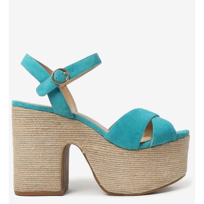 sandalia azul arezzo