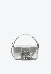 Bolsa Tiracolo Prata Vicenza Diamonds Pequena