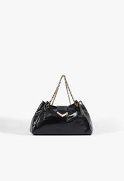 Bolsa Mini Hobo Cloud Couro Preta
