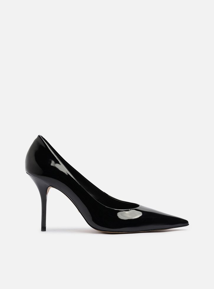 Scarpin Preto Verniz Salto Alto Fino Clássico