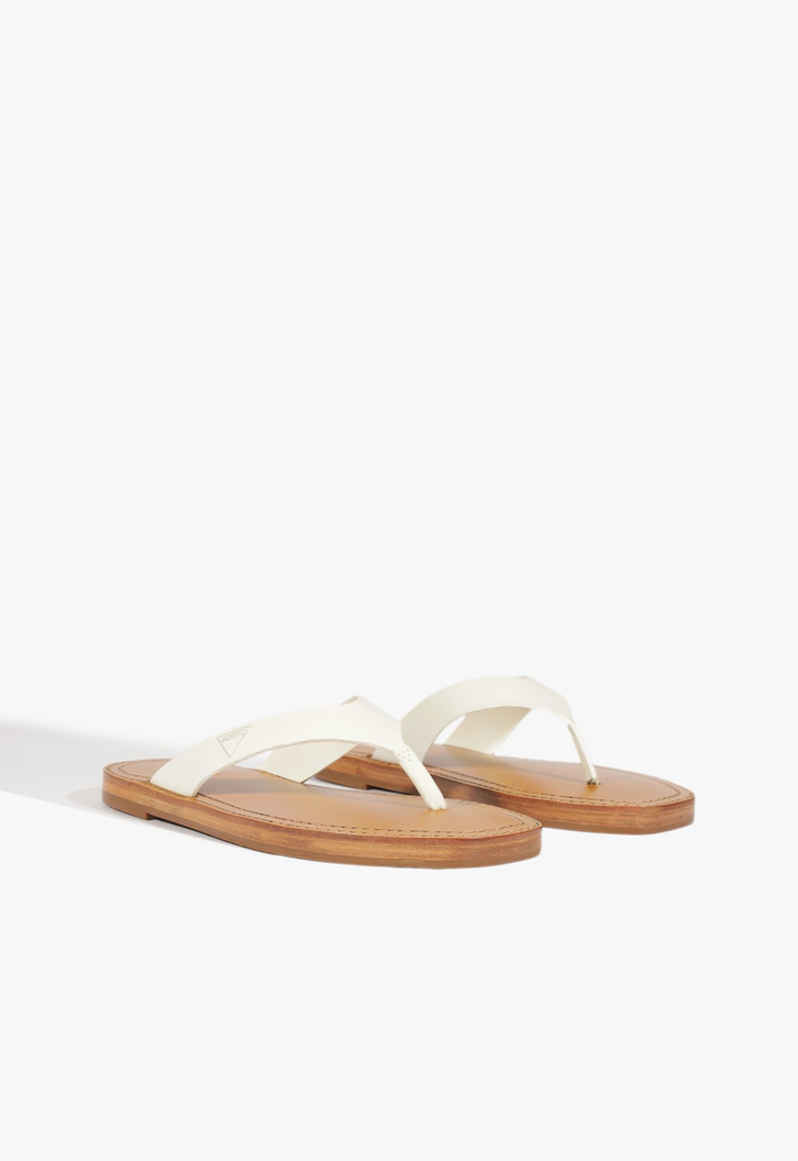 Chinelo Couro Branco