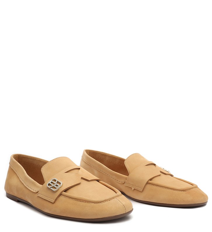 Sapato Schutz Mocassim Nobuck Creme