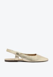 Sapatilha Slingback Minimal Dourado