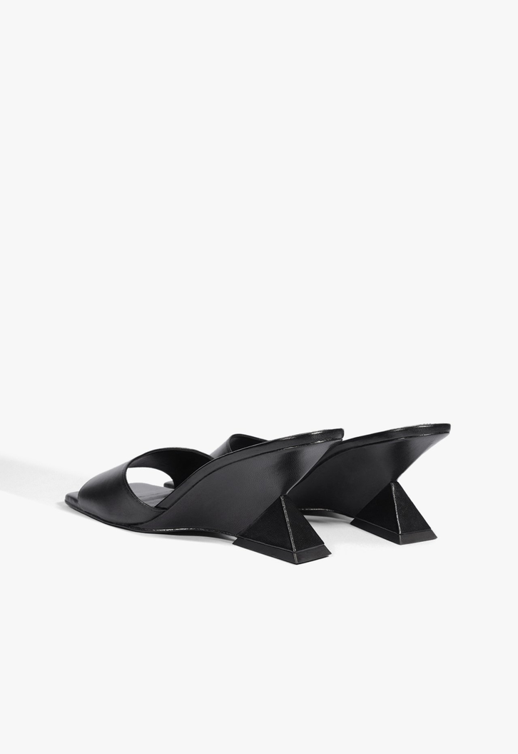 Tamanco Abbie Sculpt Couro Preto