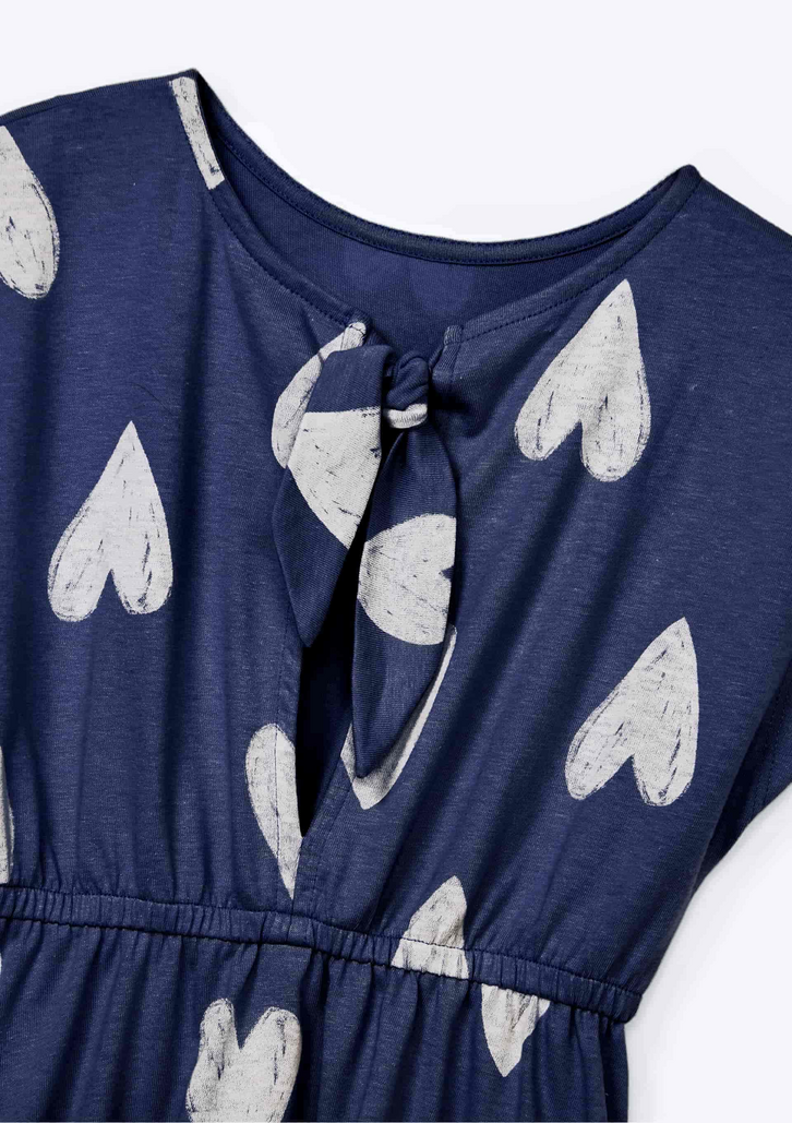 Vestido Curto Azul Hering Infantil Estampado