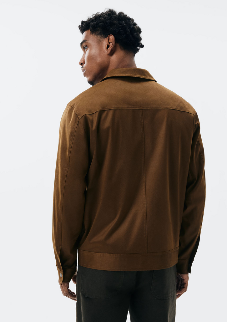 Jaqueta Marrom Bomber Texturizada