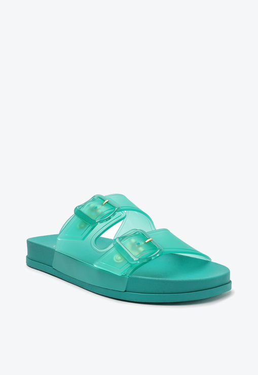 Chinelo Slide Fivelas Verde