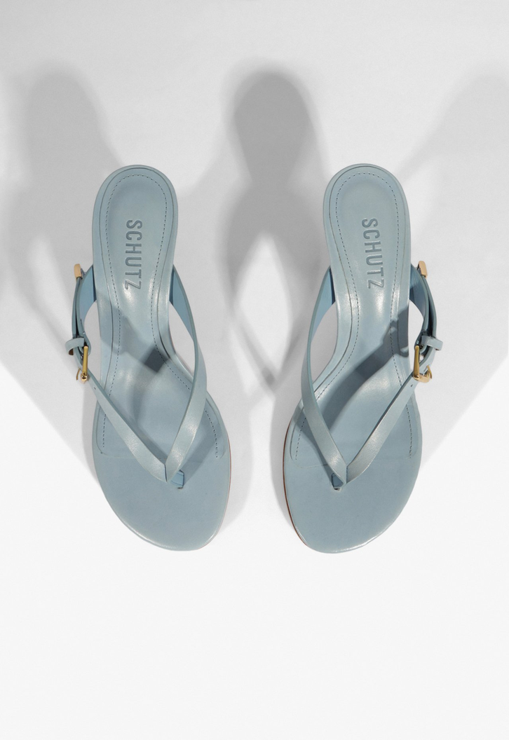 Mule Verniz Classic Azul