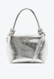 Bolsa Puffer Tote Prata Anacapri Média Divisórias