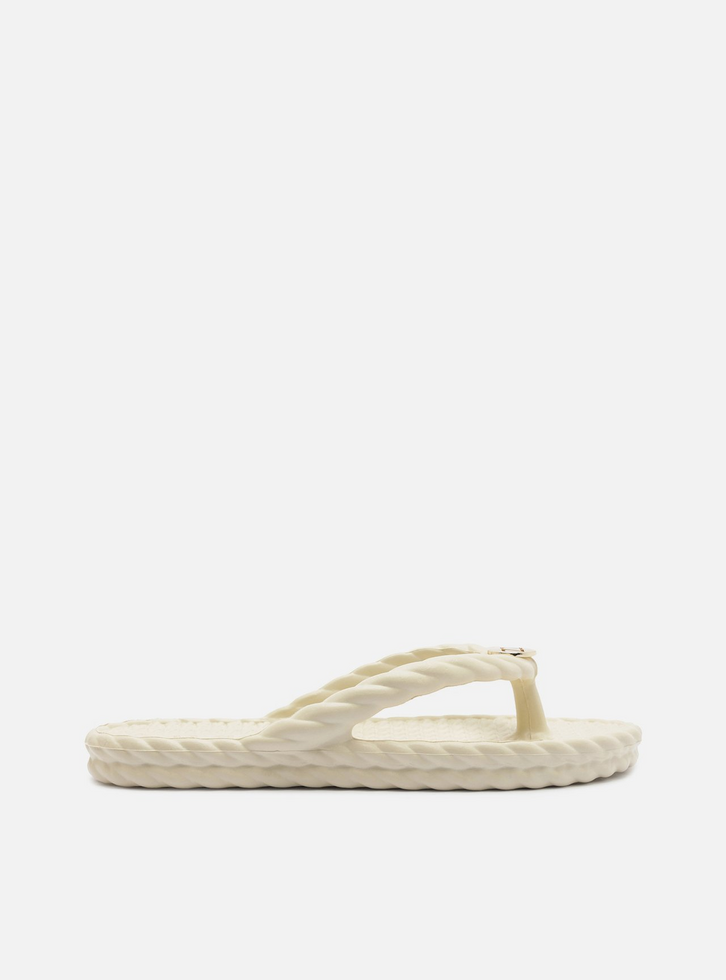 Chinelo de Dedo Off White Trança Brizza