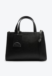 Bolsa Tote Preta Dourada Anacapri Média Elo