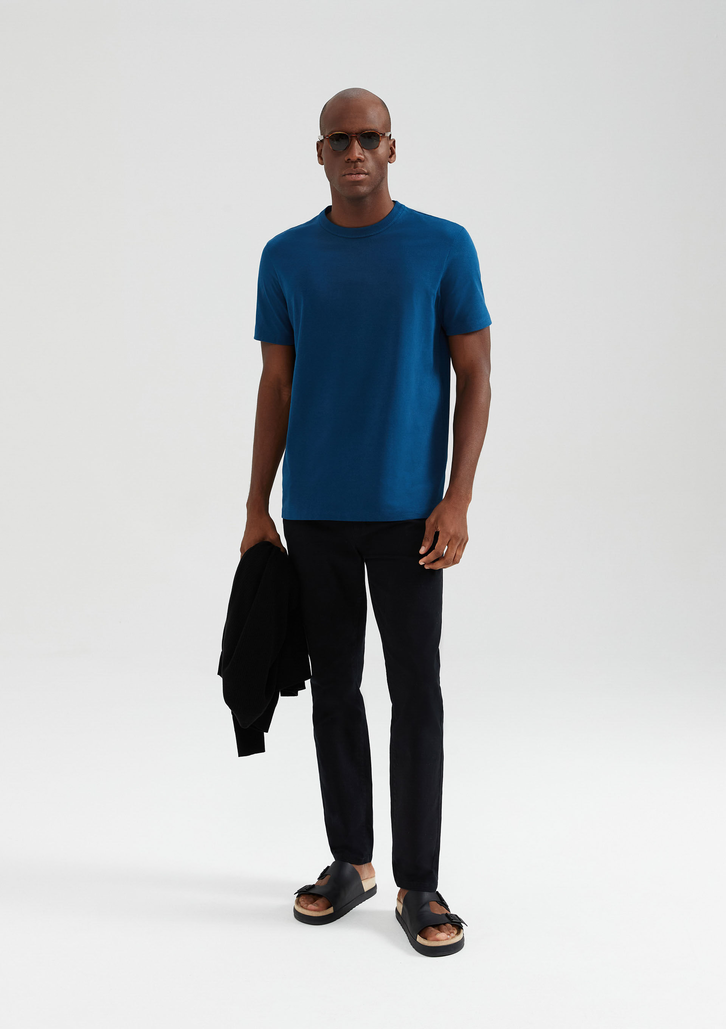 Calça Preta Hering Slim Em Sarja