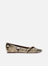 Sapatilha Animal Print Arezzo Bonéca Bico Quadrado