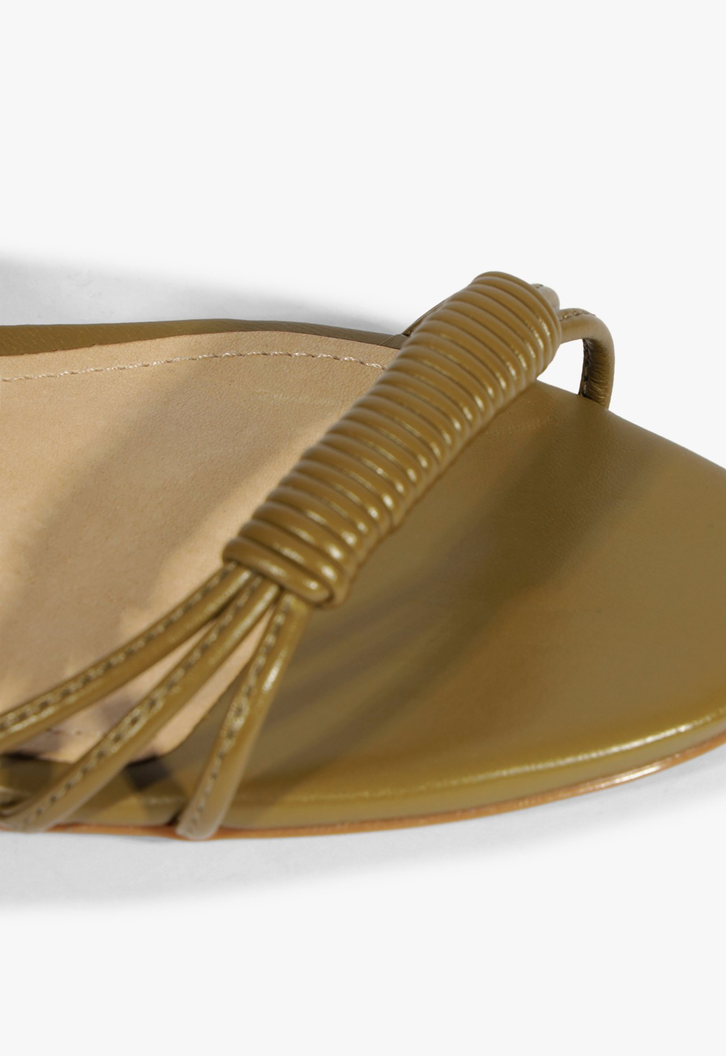 Sandália Block Heel Lace-Up Marrom
