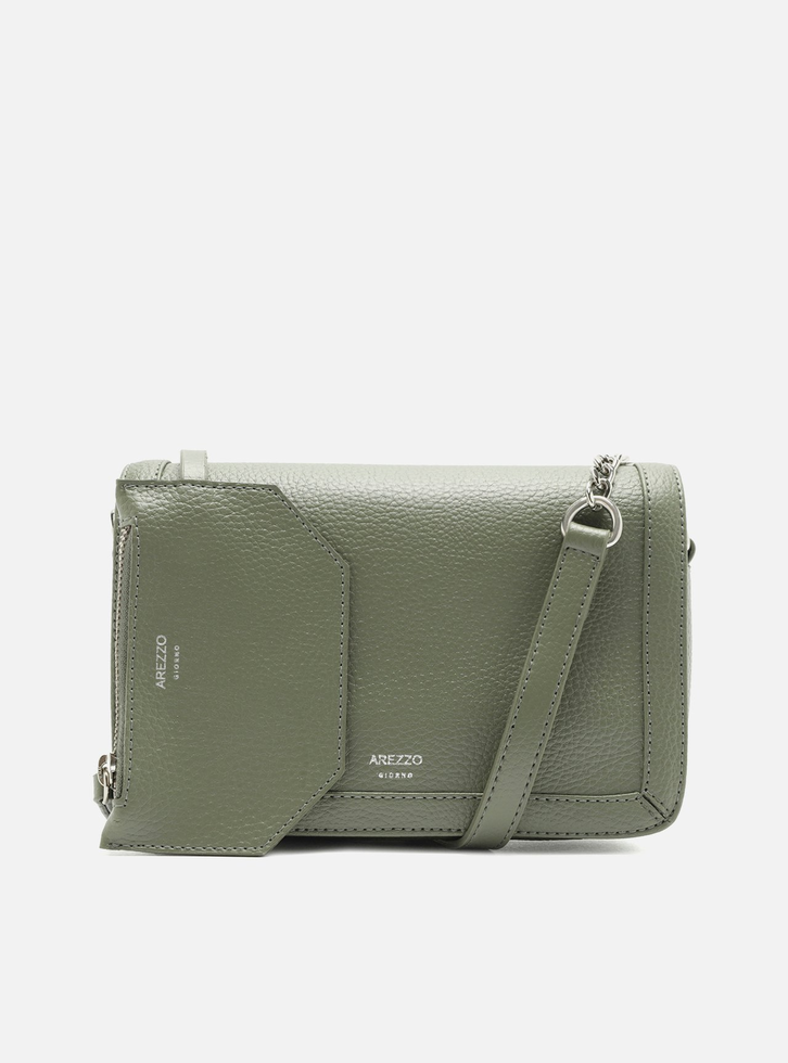 Bolsa Tiracolo Verde Arezzo Pequena