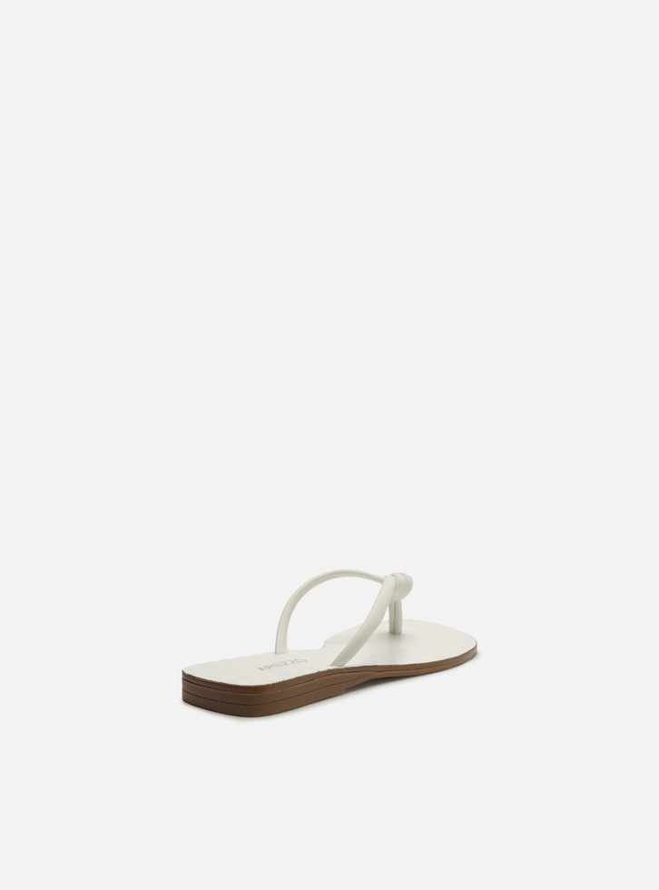 Rasteira Branca Arezzo Tiras Flip Flop